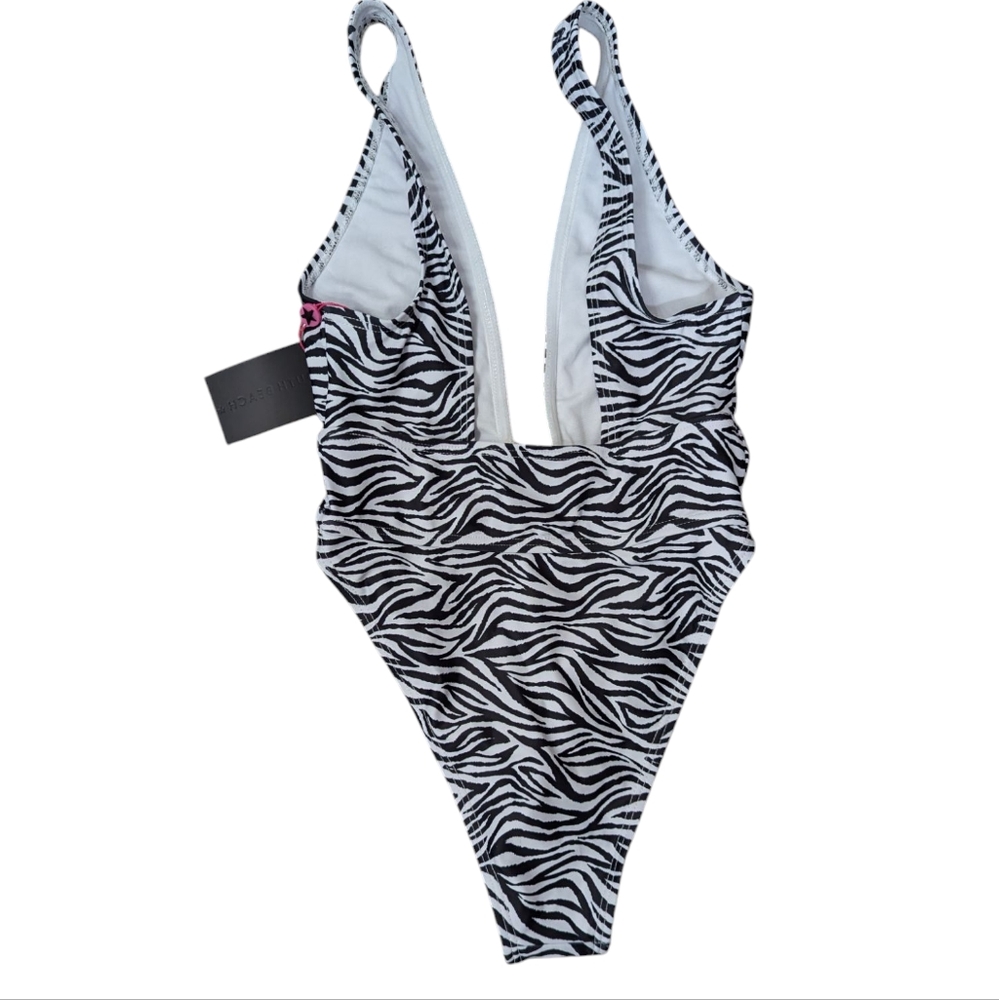 South Beach One Piece Zebra Swimsuit.... Size 4